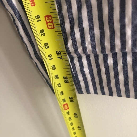 Brooks Brothers 100% Cotton Pin Striped High Rise Barrel Trousers Size 8 - Picture 13 of 13